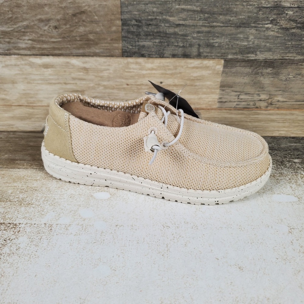 Hey Dude Wendy Stretch Sox Womens Loafer Shoes Sz 7 Irish Cream Comfort Slip On